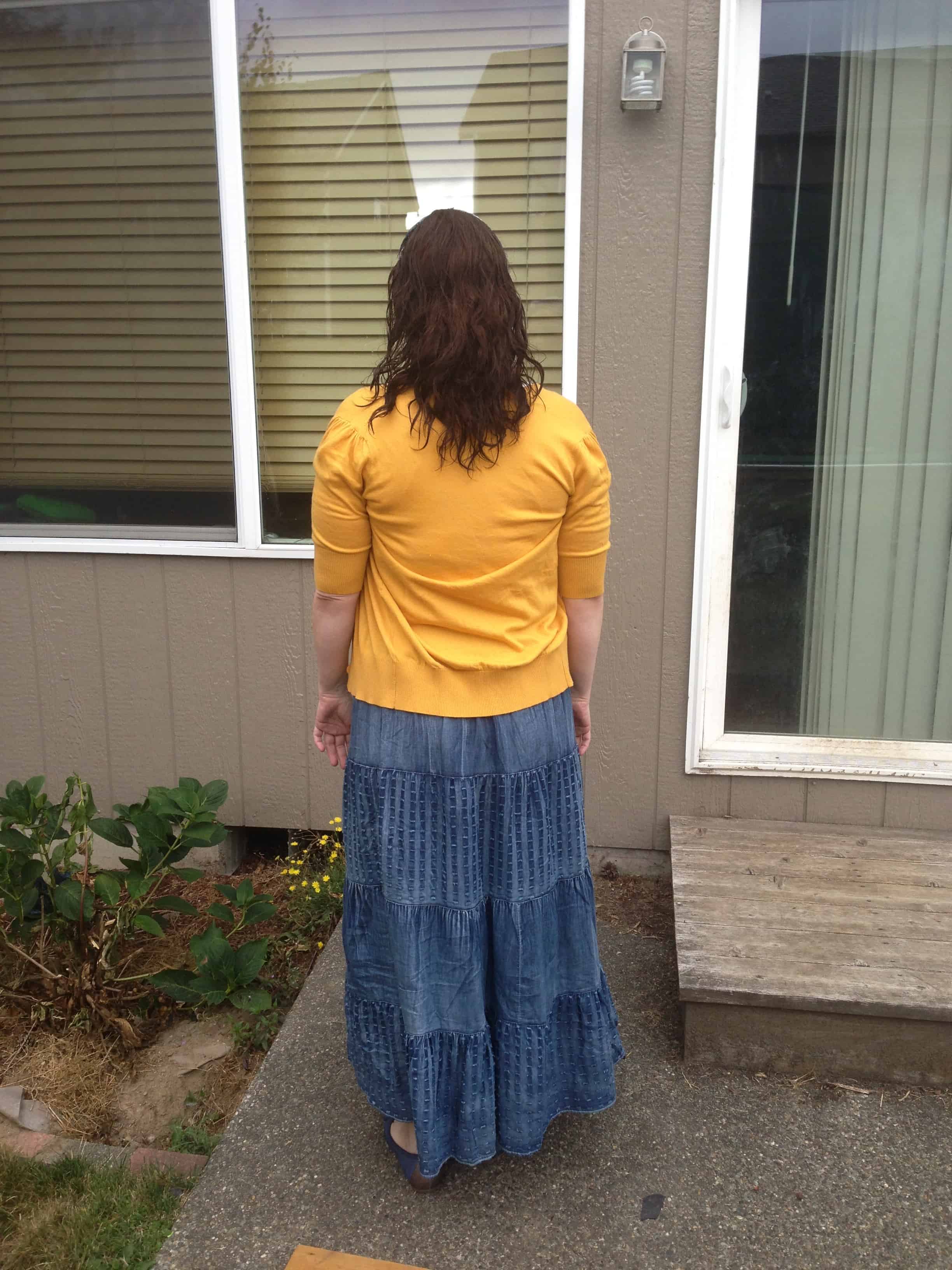 Modest Monday: Tiered Jean skirt 2013-08-23 10.19.41