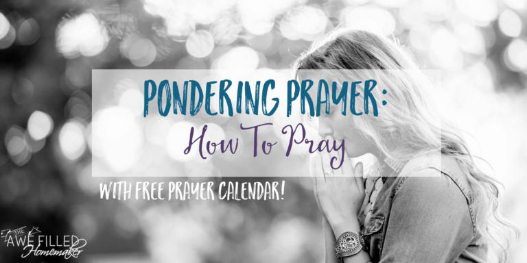 pondering prayer