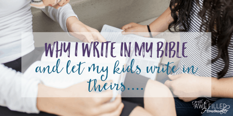 why i write in my bible