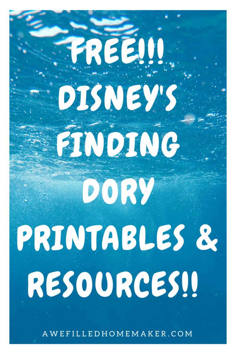 FREE DISNEYS FINDING DORY PRINTABLES RESOURCES