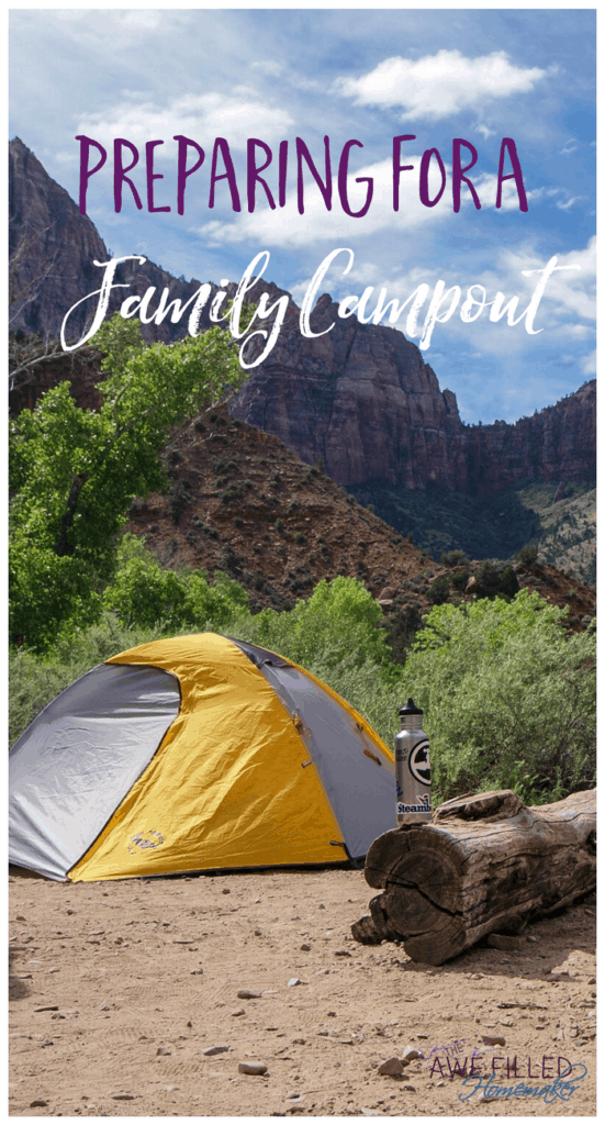 preparing for a family campout 1