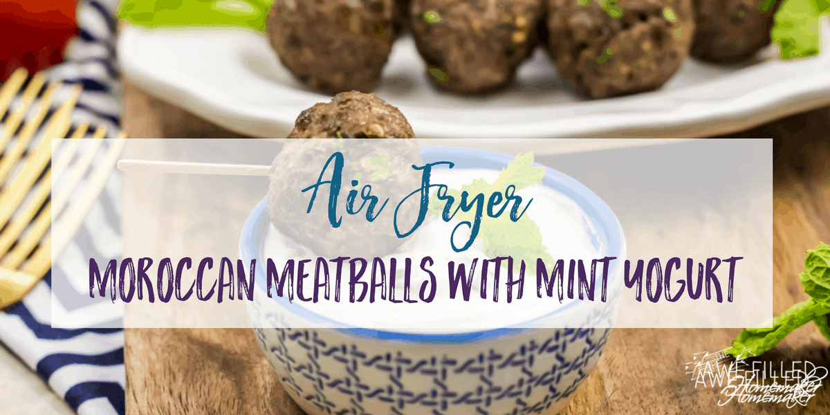 Moroccan Meatballs with Mint Yogurt