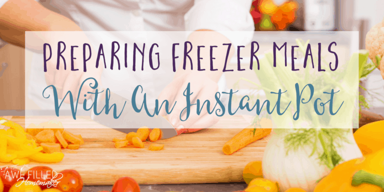 preparing freezer meals with an instant pot