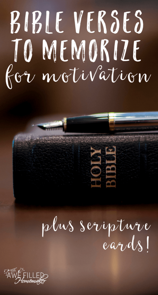 bible verses to memorize for motvation