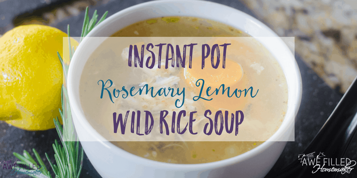 instant pot rosemary lemon wild rice soup