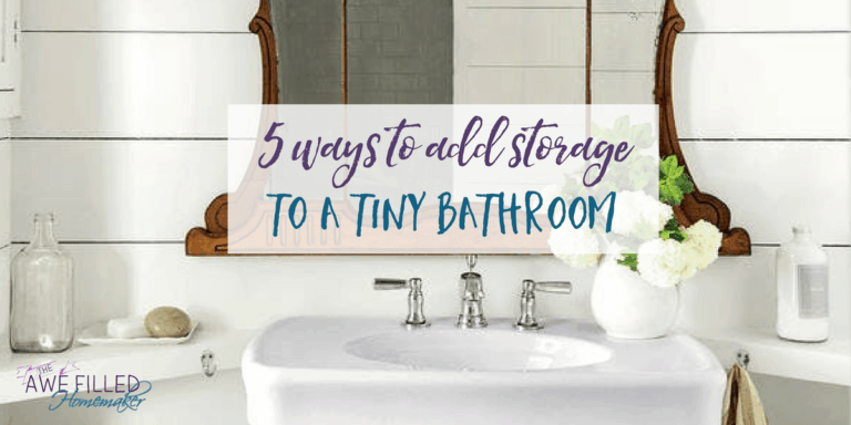5 ways to add storage to a tiny bathroom