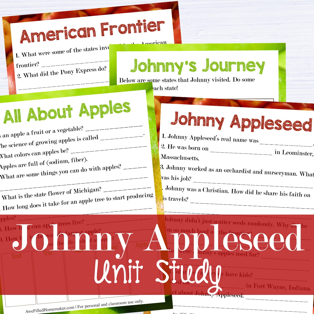 Fun Facts About Johnny Appleseed + Unit Study and Craft!