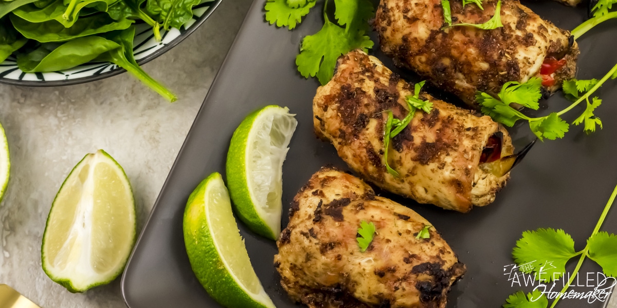 air fryer chicken fajita rollups