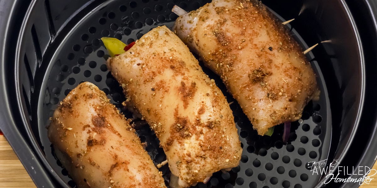 Air Fryer Chicken Fajita Roll ups