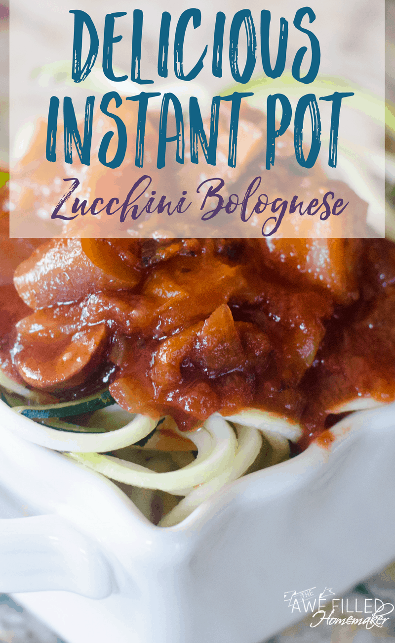 instant pot zucchini bolognese