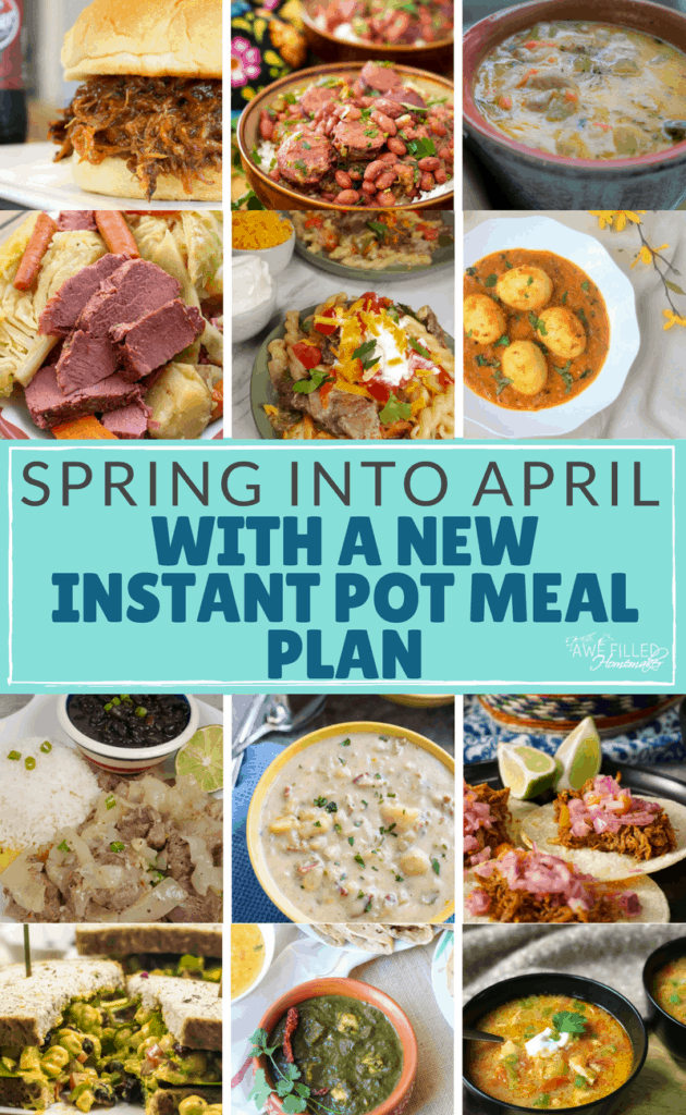 April Instant Pot Meal Plan Vertical