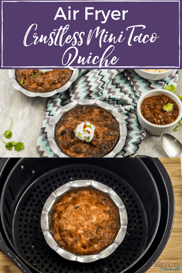 Air Fryer Crustless Mini Taco Quiche