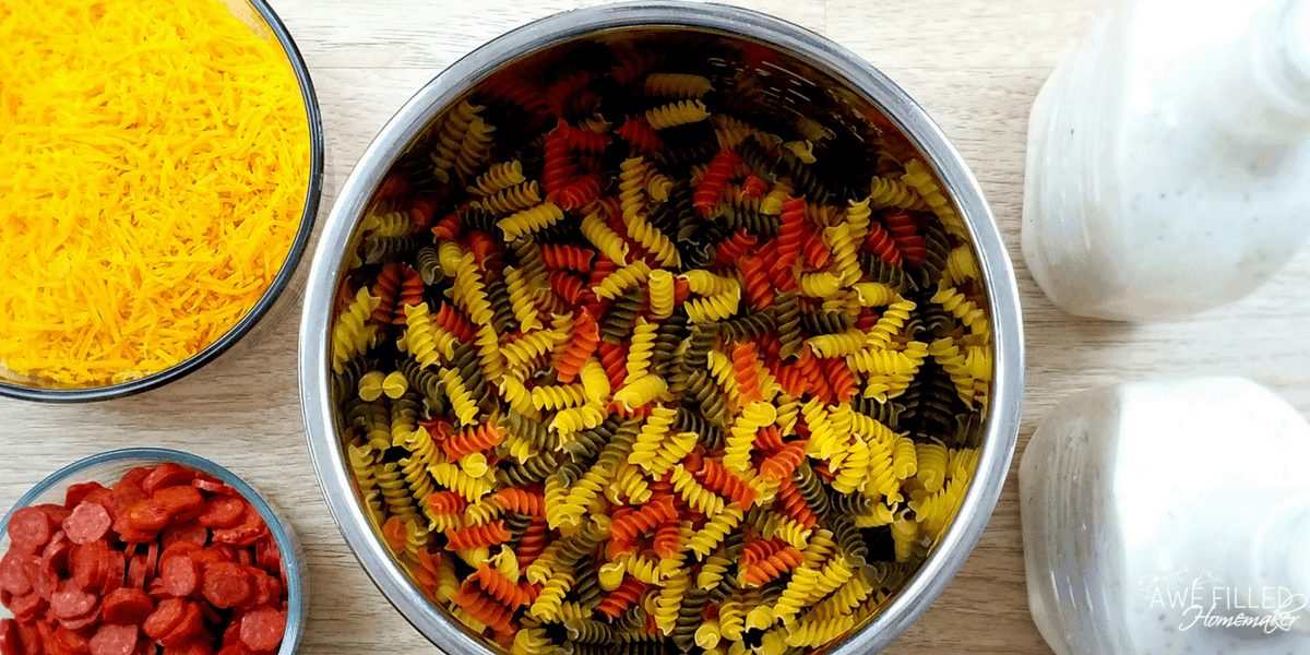 instant pot full of noodles 