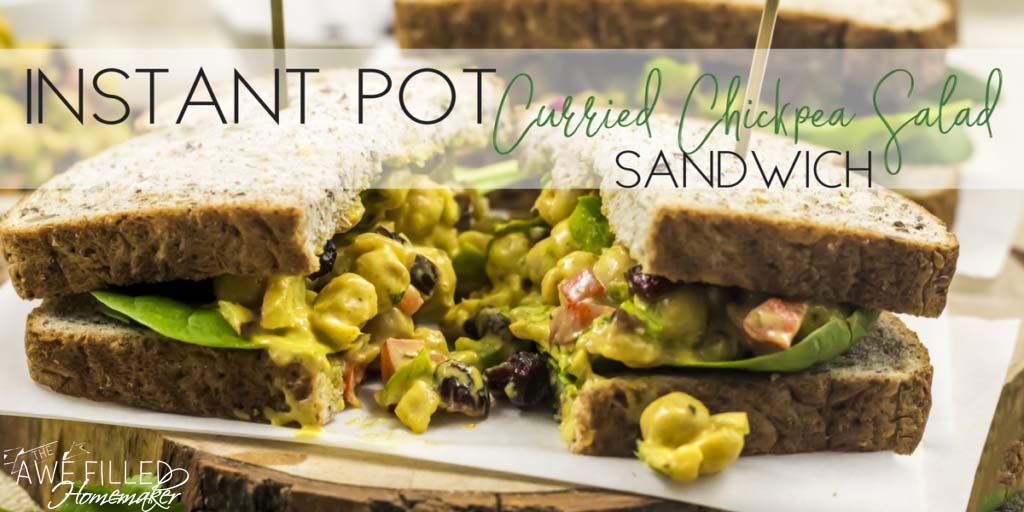 instant pot curried chickpea salad sandwich
