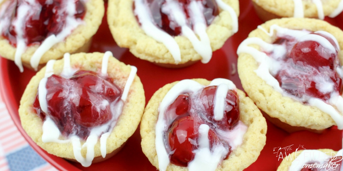 Cherry Sugar Cookie Cups