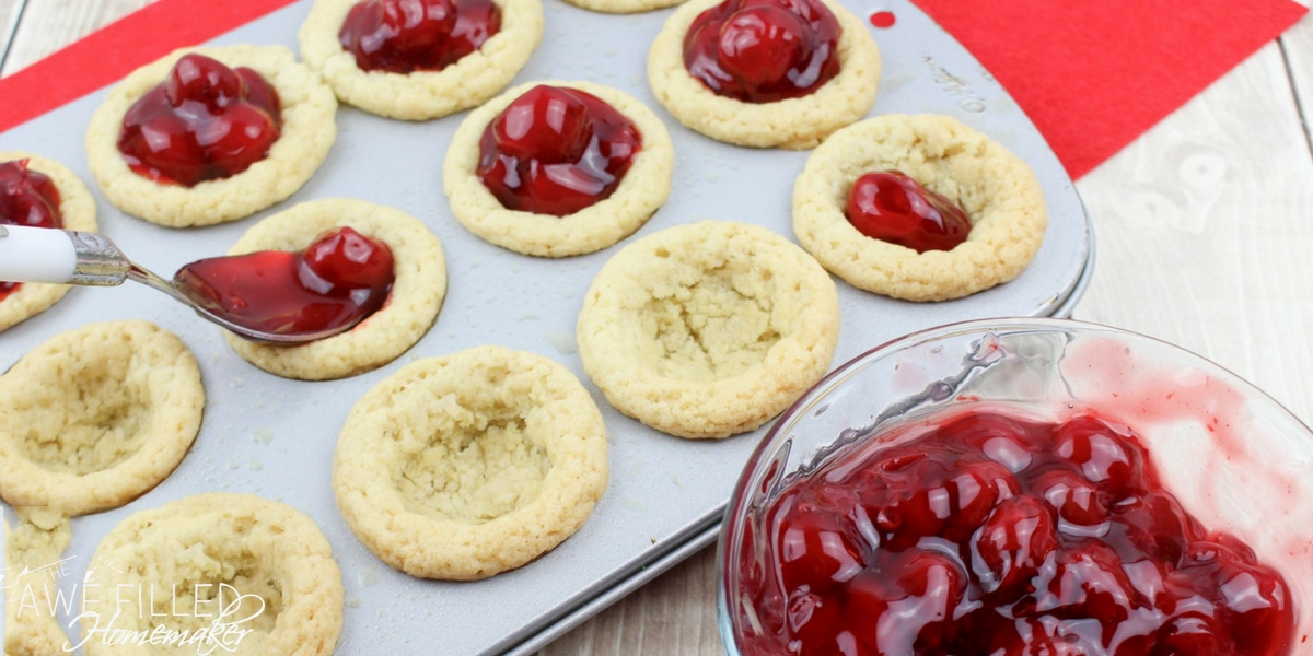 Cherry Sugar Cookie Cups