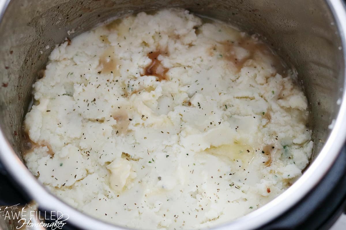 add mashed potatoes to instant pot shepherds pie