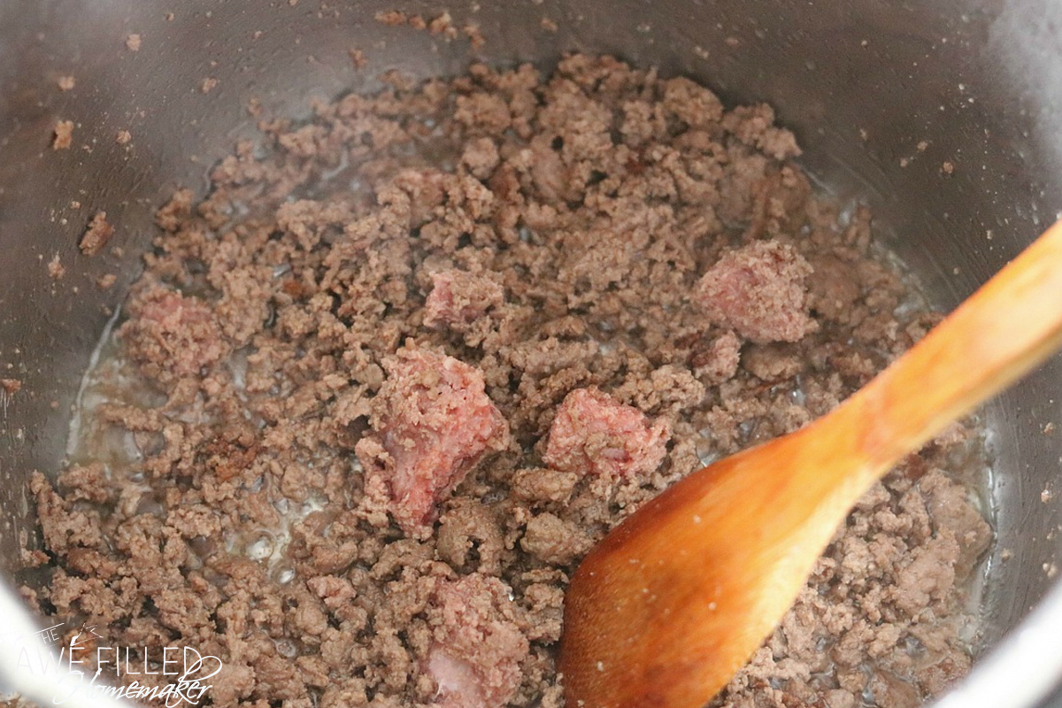 brown ground beef in instant pot shepherds pie