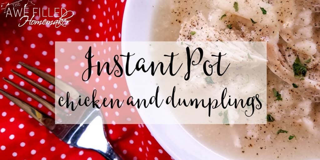 instant pot chicken and dumplings