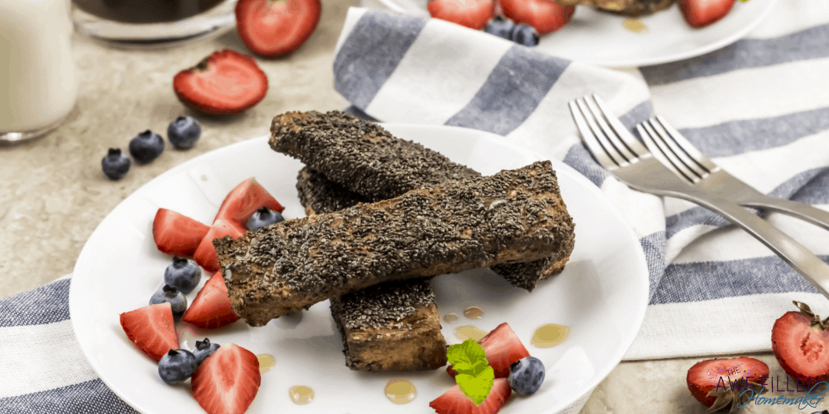 Air Fryer Chia Seed French Toast Sticks