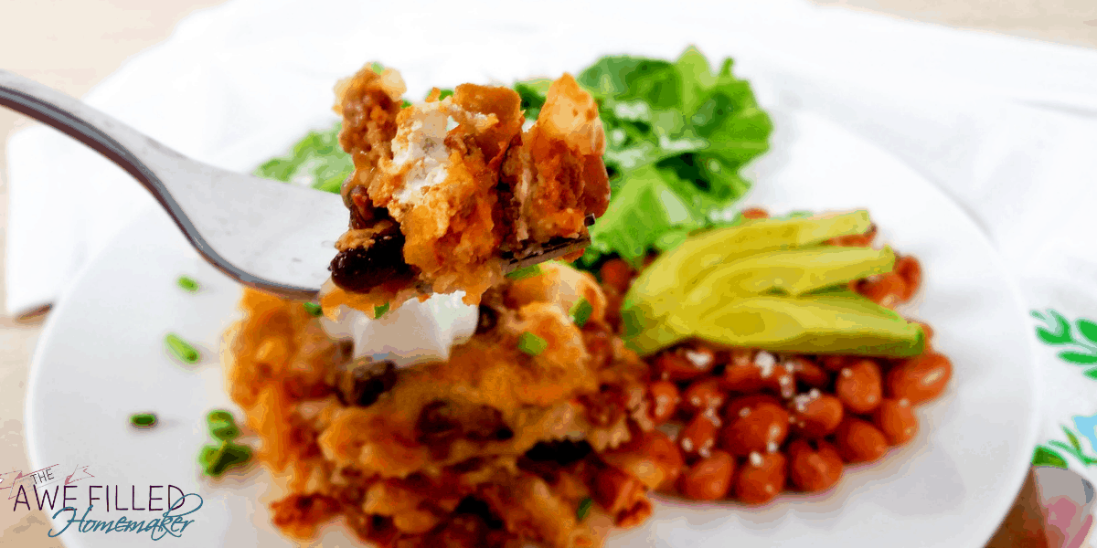 Instant Pot Beef Enchilada Casserole