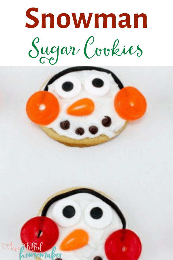 snowman sugar cookies