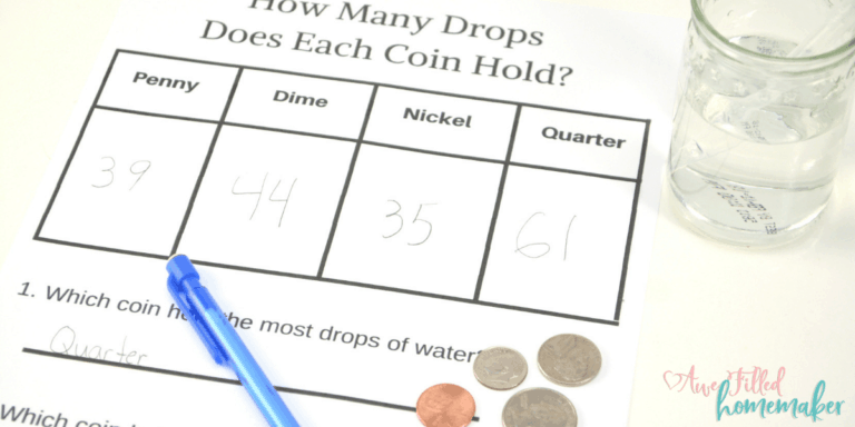 Coin Science Water & Coin Science Experiment