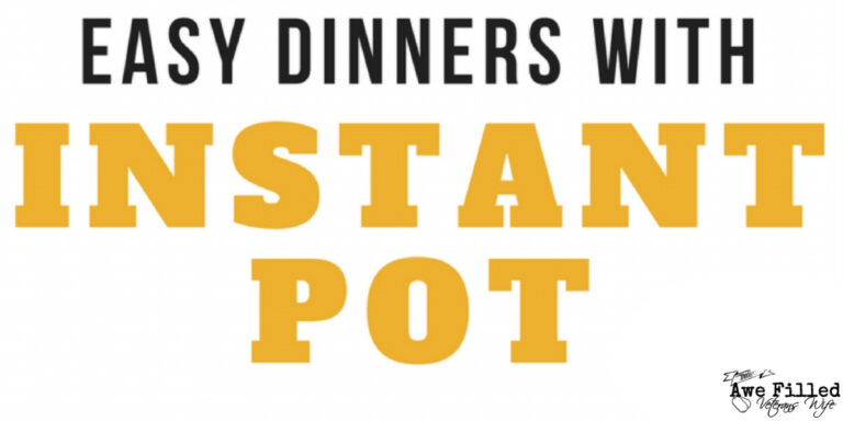 easy dinners with instant pot 1