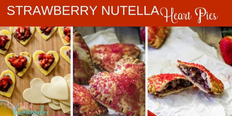 strawberry nutella heart pies