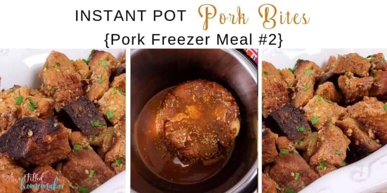 Instant Pot Pork Bites Pork Freezer Meal 2 8