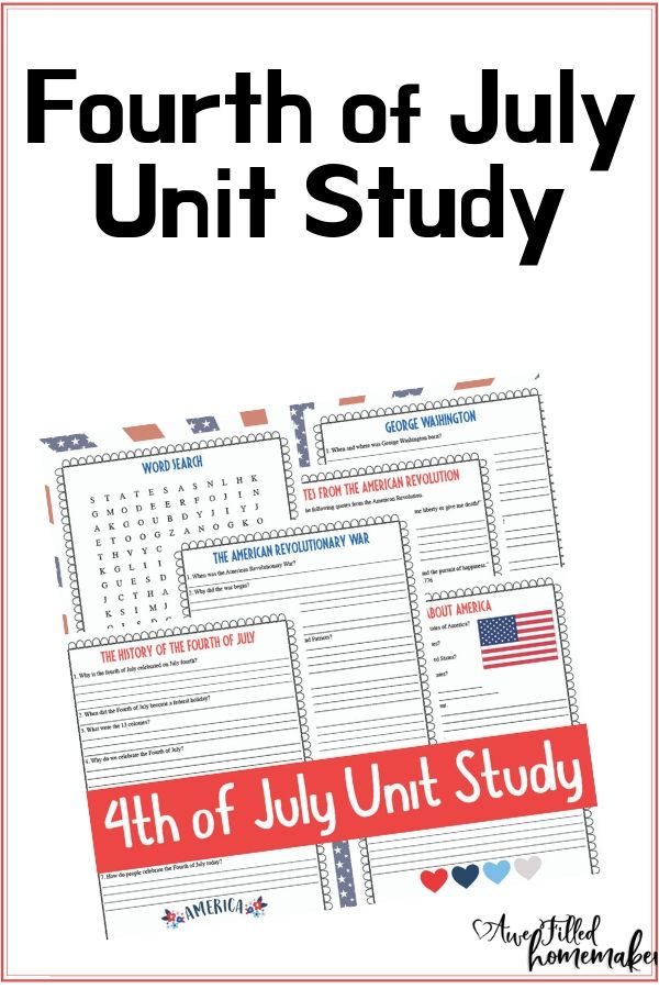 Fourth of July Unit Study