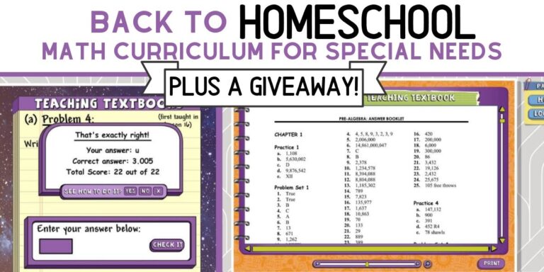 Back to homeschool Math Curriculum For Special Needs 5