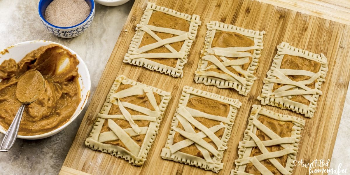 Air Fryer Pumpkin Mummy Hand Pies