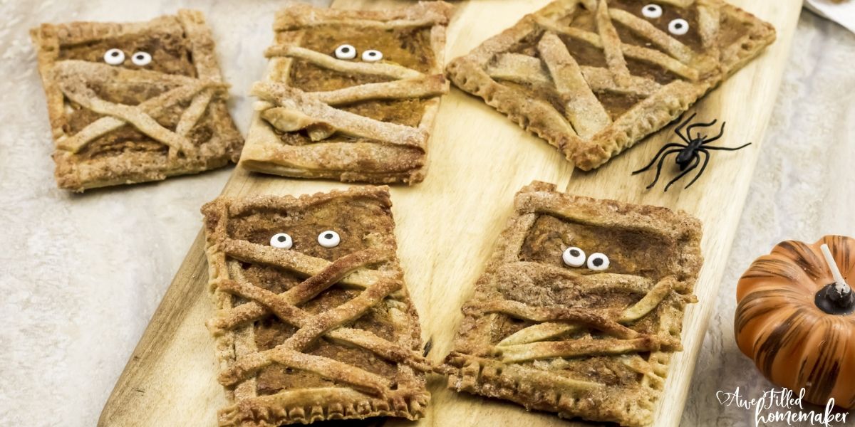 Air Fryer Pumpkin Mummy Hand Pies