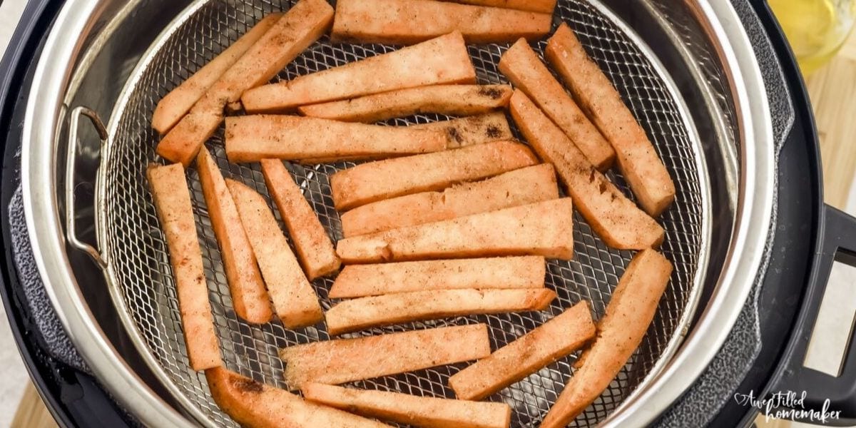 Air Fryer or Crisp Lid Pumpkin Spice Sweet Potato Fries