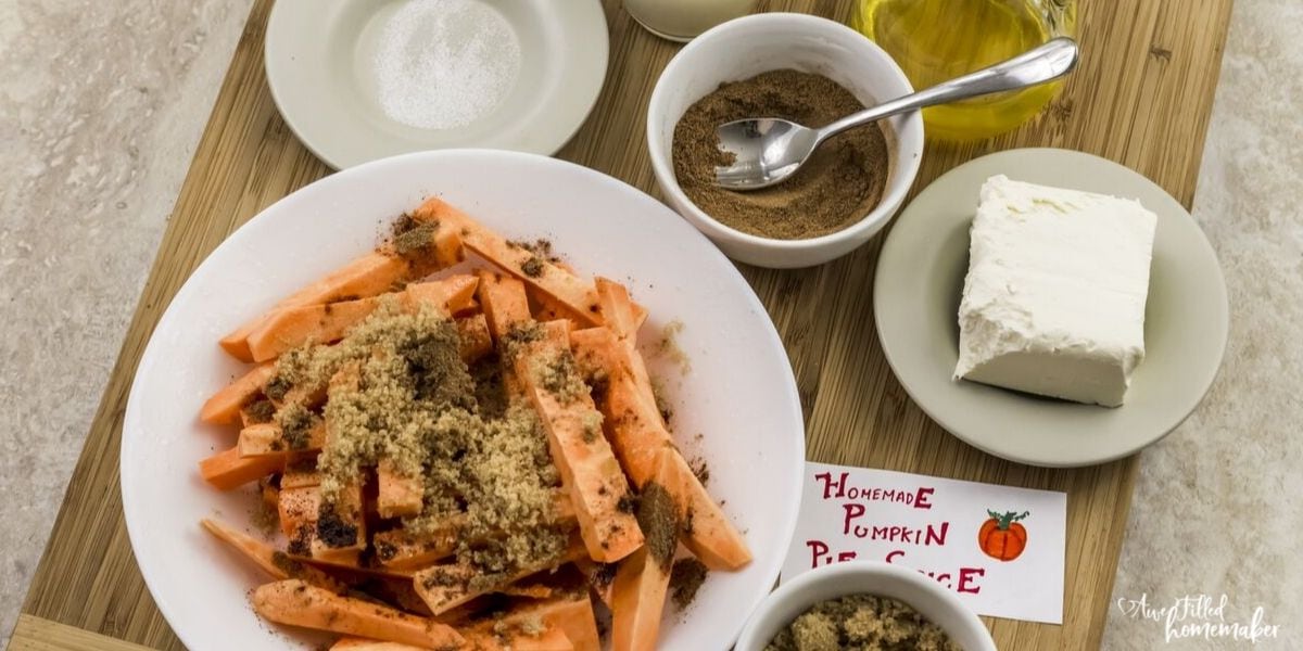 Air Fryer or Crisp Lid Pumpkin Spice Sweet Potato Fries