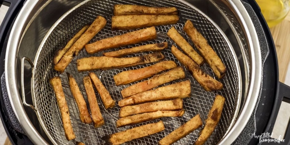 Air Fryer or Crisp Lid Pumpkin Spice Sweet Potato Fries