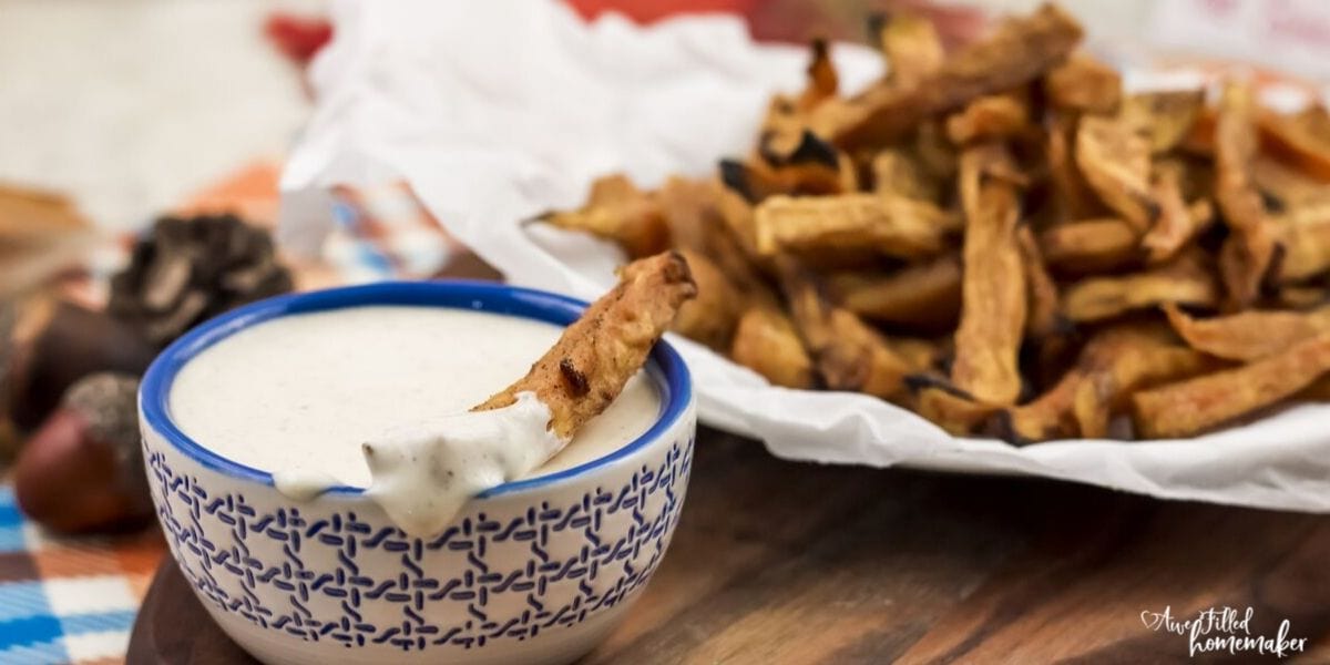Air Fryer or Crisp Lid Pumpkin Spice Sweet Potato Fries