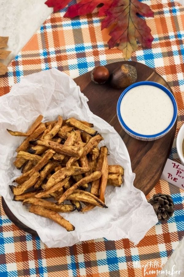 Air Fryer or Crisp Lid Pumpkin Spice Sweet Potato Fries