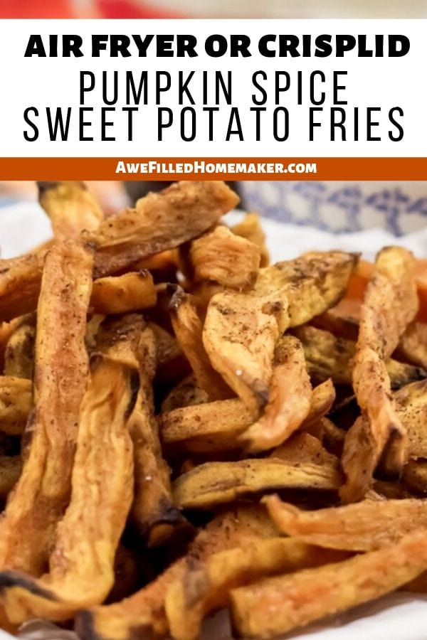 Air Fryer or Crisp Lid Pumpkin Spice Sweet Potato Fries