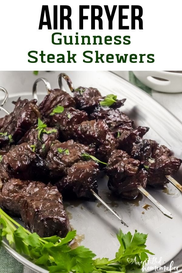 Air Fryer Guinness Steak Skewers