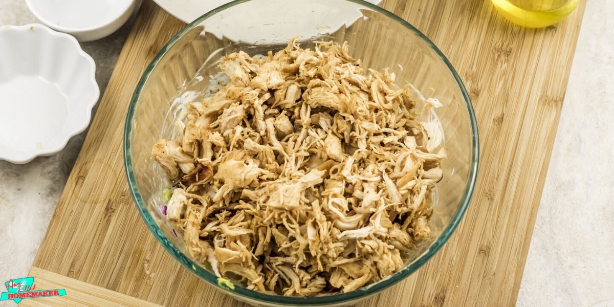 Air Fryer Shredded BBQ Chicken Salad
