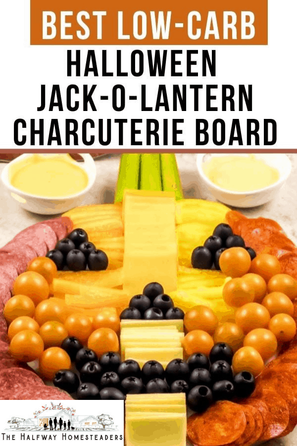 Best Low Carb Halloween Jack o Lantern Charcuterie Board 6 1