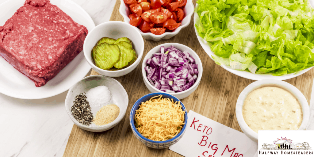 Homemade Keto Big Mac Salad 20