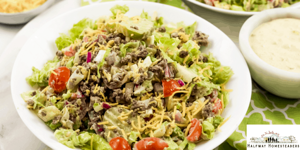 Homemade Keto Big Mac Salad 9