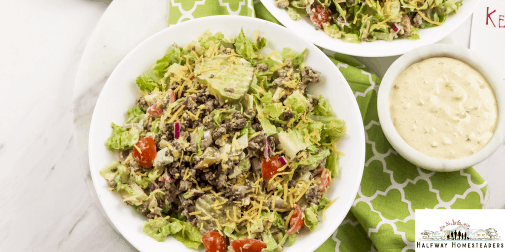 Homemade Keto Big Mac Salad 9