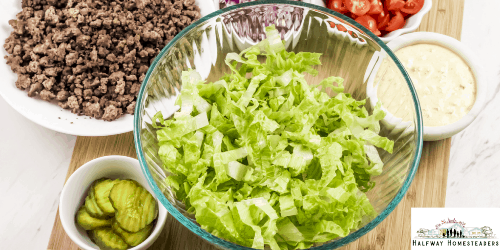 Homemade Keto Big Mac Salad 20