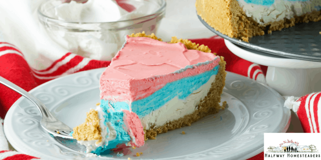 Red White and Blue No-Bake Cheesecake