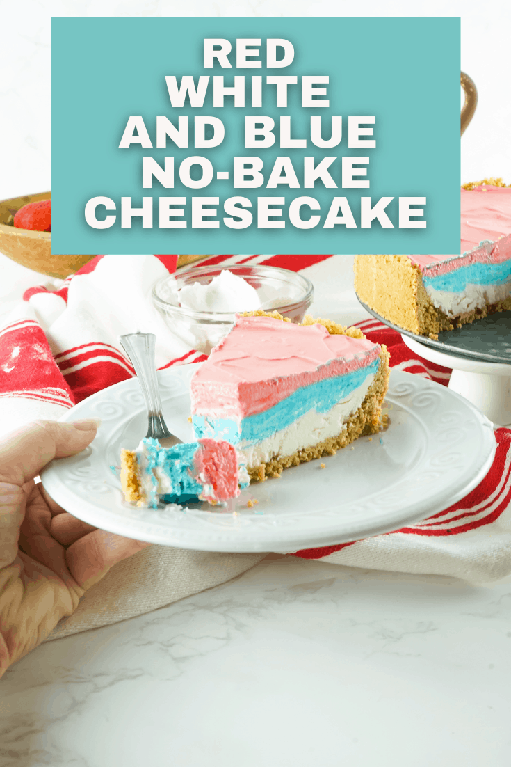 Red White and Blue No Bake Cheesecake 15