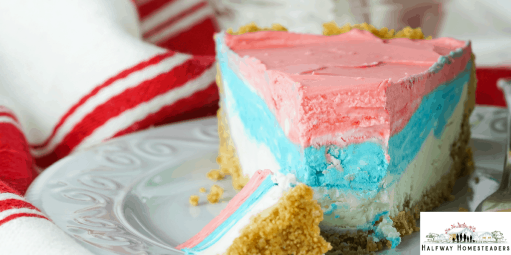 Red White and Blue No-Bake Cheesecake